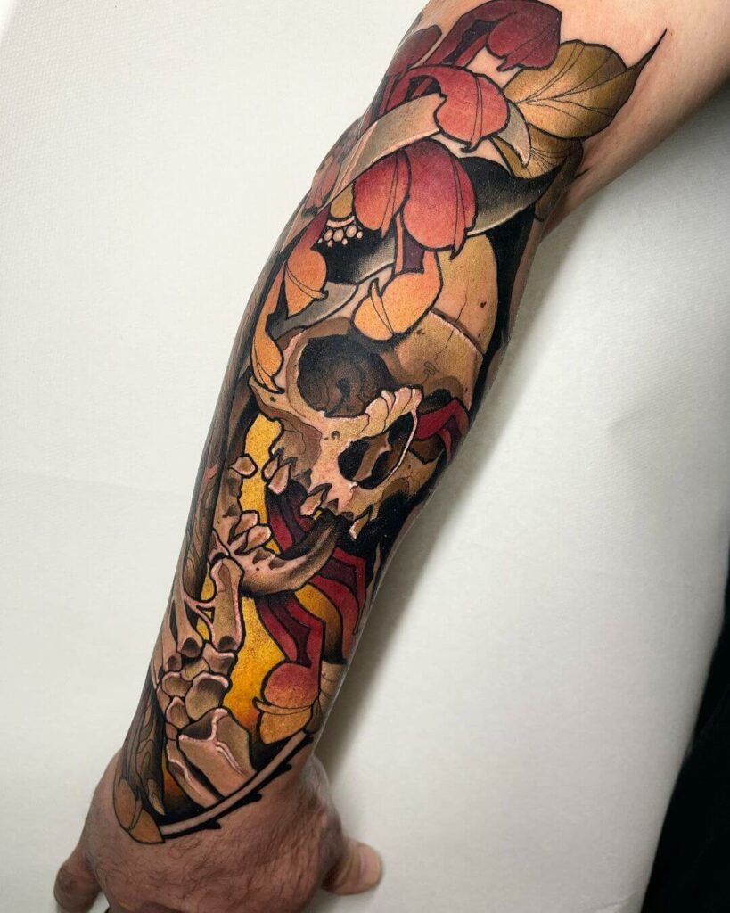 Eye Catching Forearm Skull Tattoos You Will Love