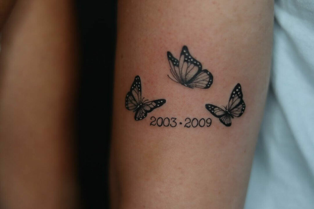 Matching Sister's Butterfly Tattoo Designs