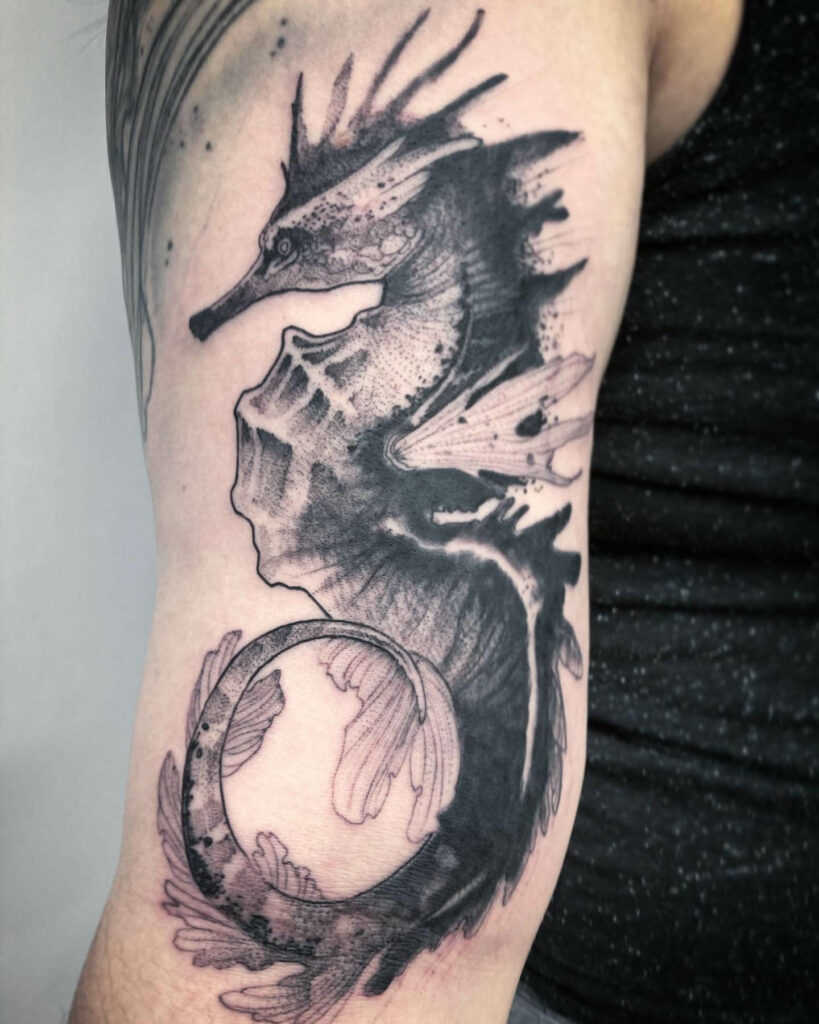 Snow Dragon Flash Tattoo