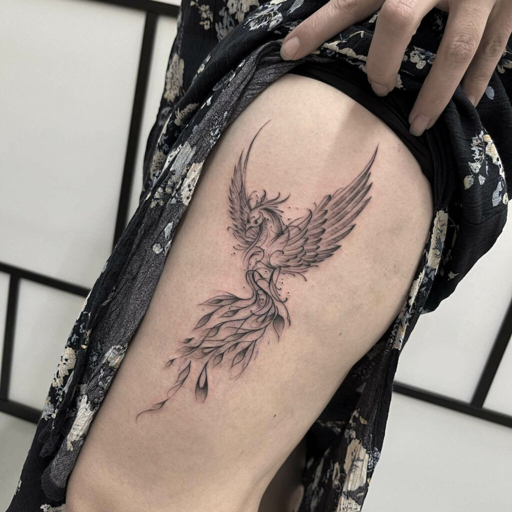 The Minimal Shading Body Art Of The Bird