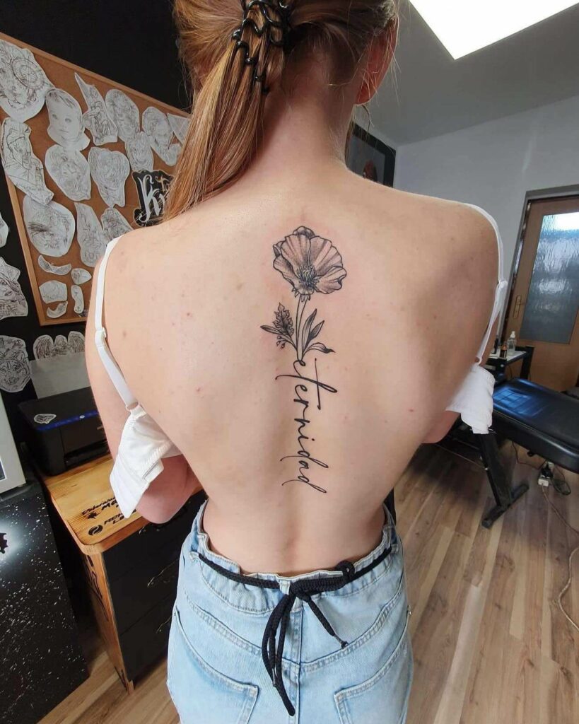 Flower Quote Tattoo