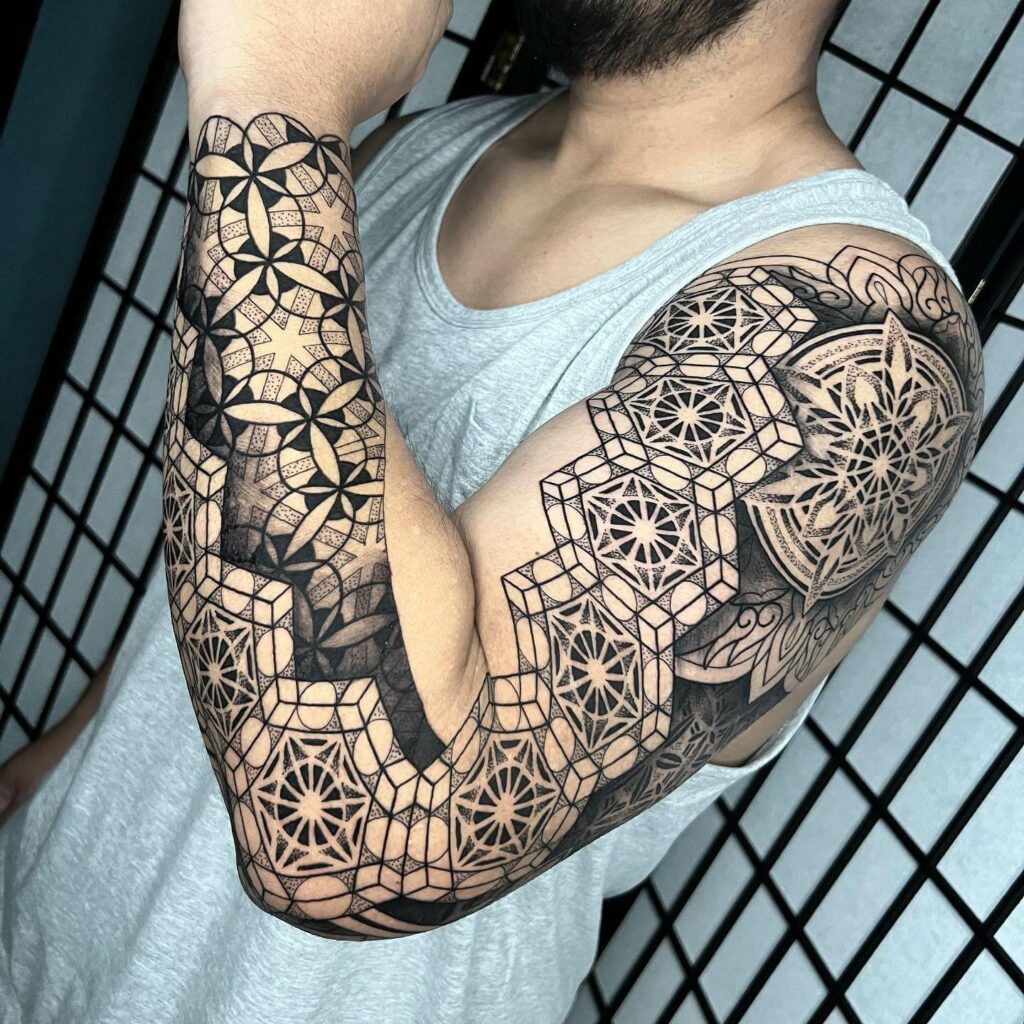 Abstract Sleeve Tattoos