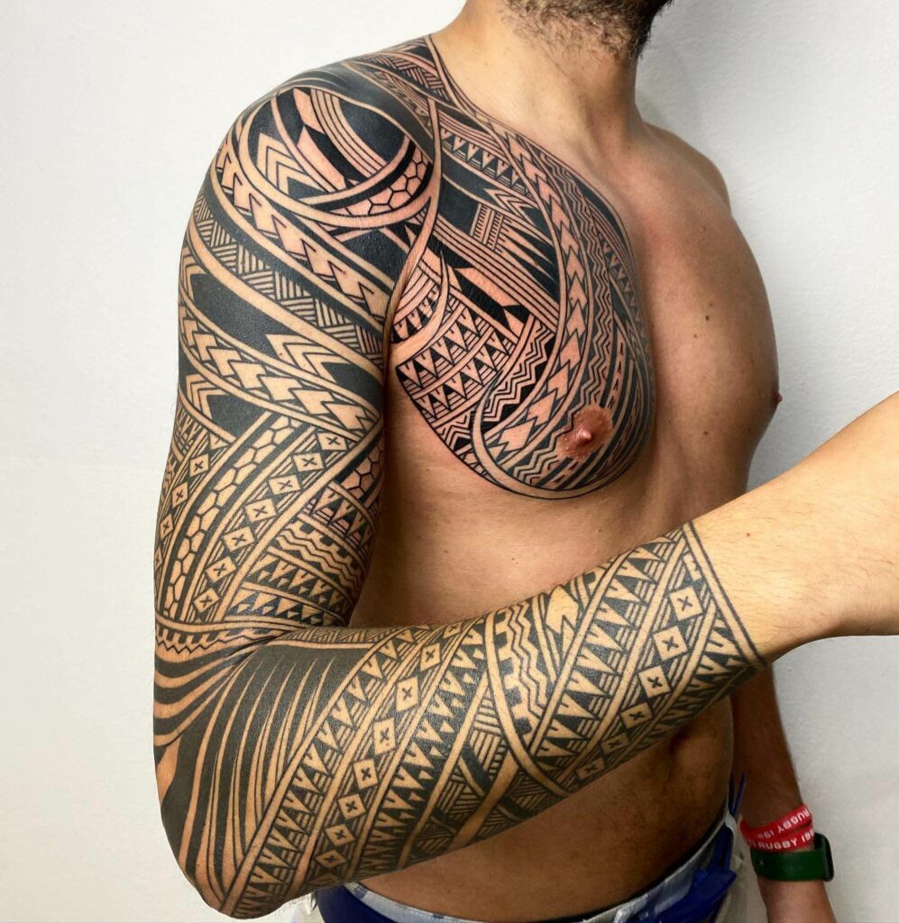 Tribal Tattoo Design On Bicep