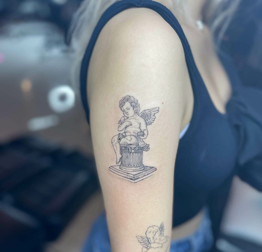 Angel Statue Tattoo