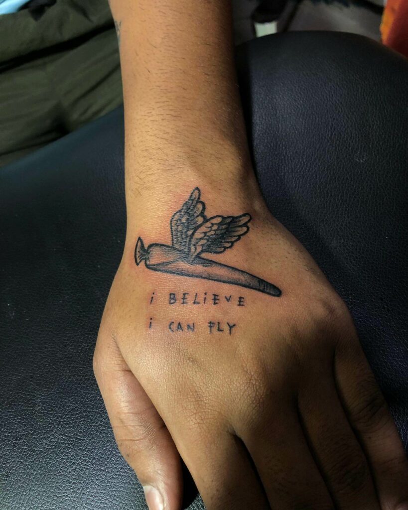 Blunt With Wings Tattoo