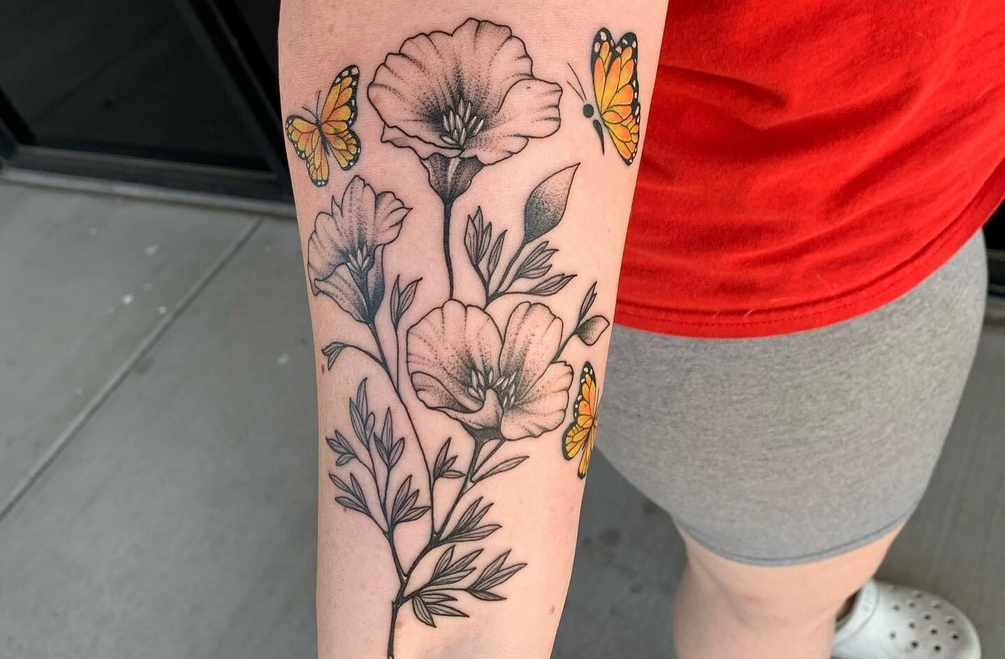 Flower Sleeve Detail by Mallory Swinchock TattooNOW
