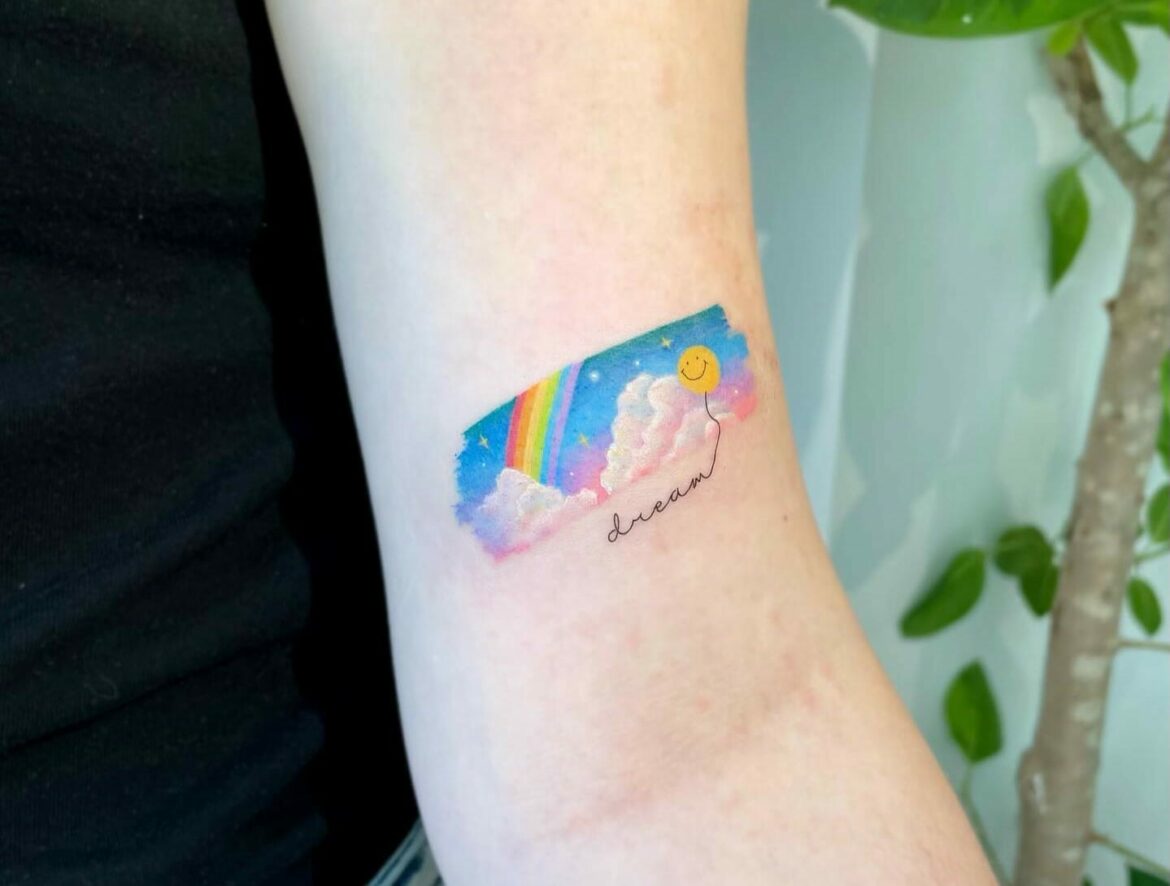 Small Rainbow Tattoo