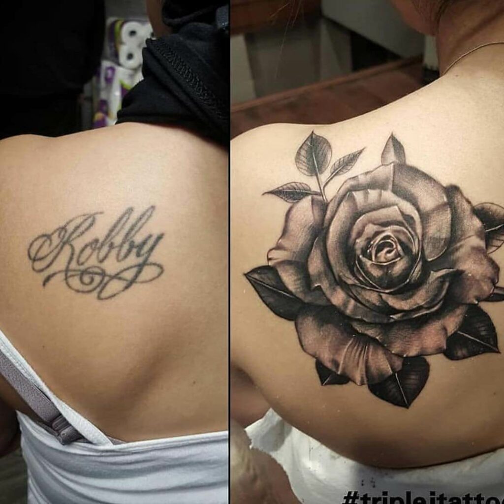 Name Cover Up Tattoo