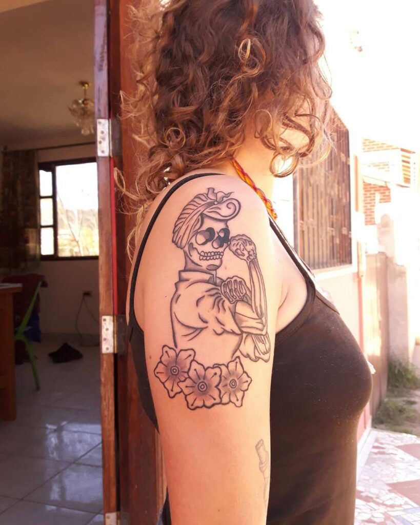 Skeletal Rosie Tattoo