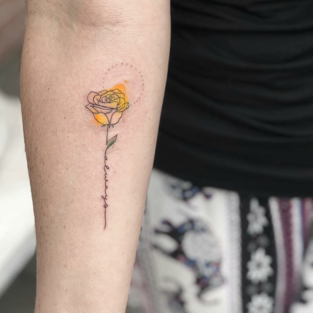 Yellow Rose Tattoo