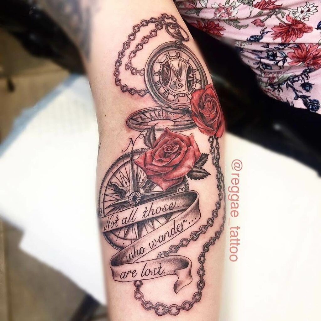 Inspirational Nautical Compass Tattoo