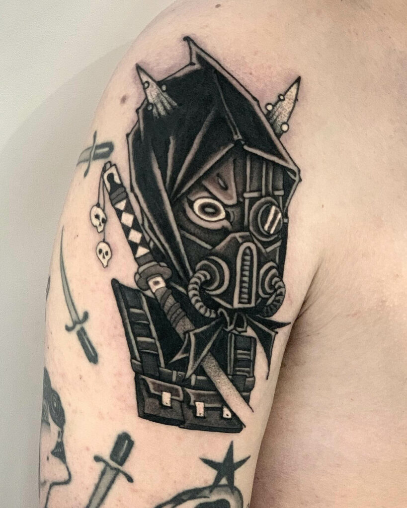 Abstract Cloak And Dagger Tattoo