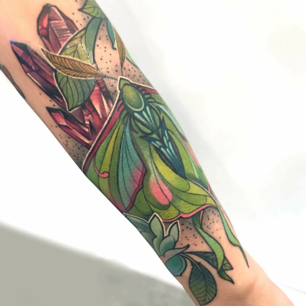 The Natural Beauty Of Luna Moth Tattoo Design