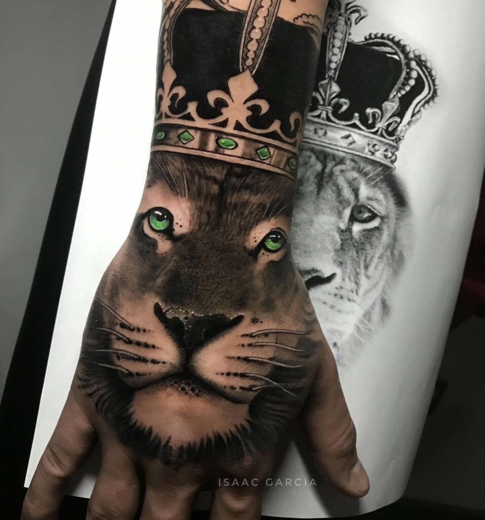 The Lion Face Tattoo On Hand