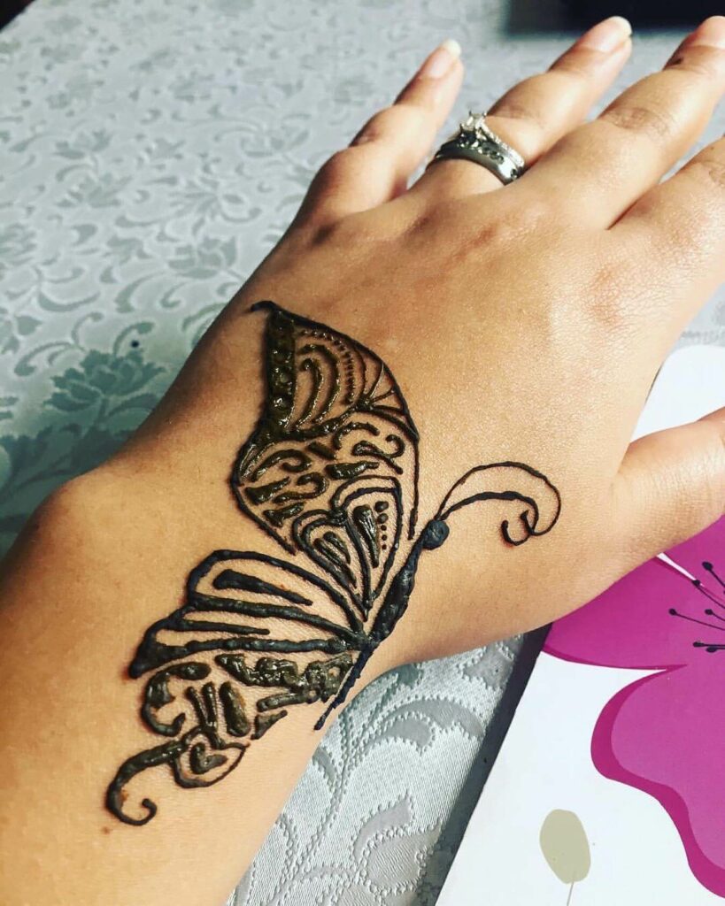 Details more than 80 butterfly tattoo mehndi design latest  seveneduvn
