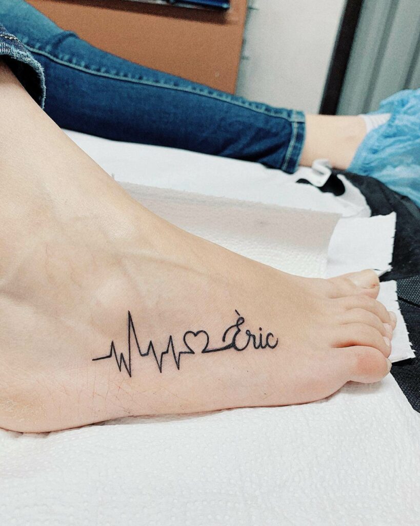 Heartbeat Dedication Tattoo