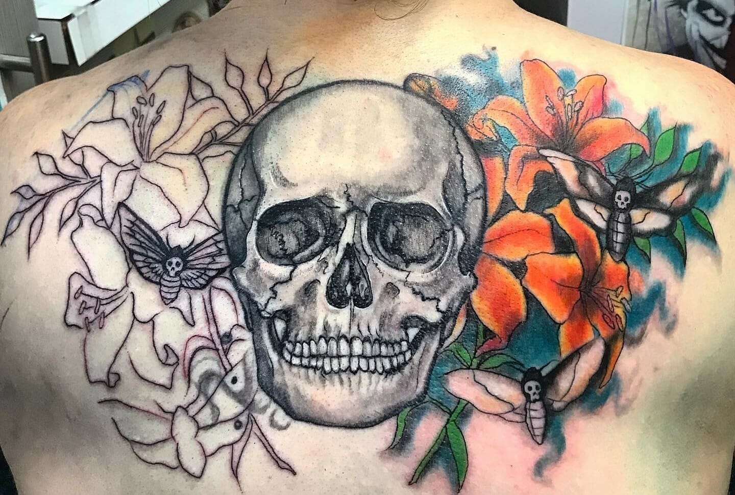 Skull Mandala Back Tattoo
