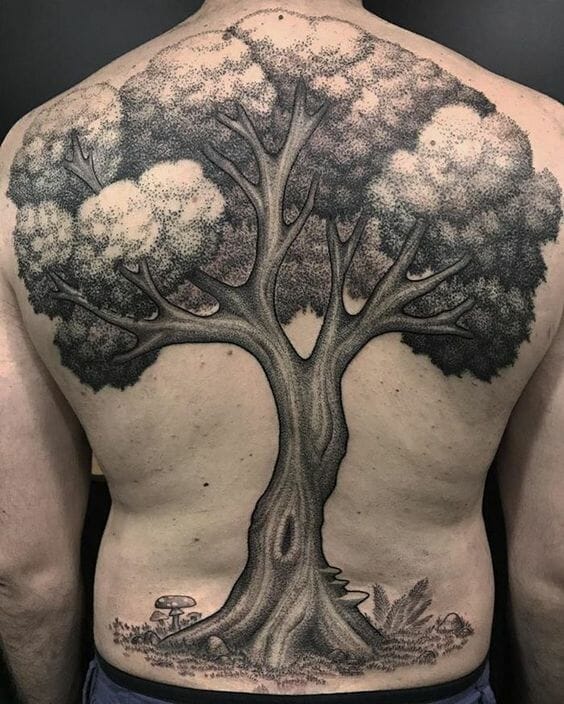 Tree Back Tattoo