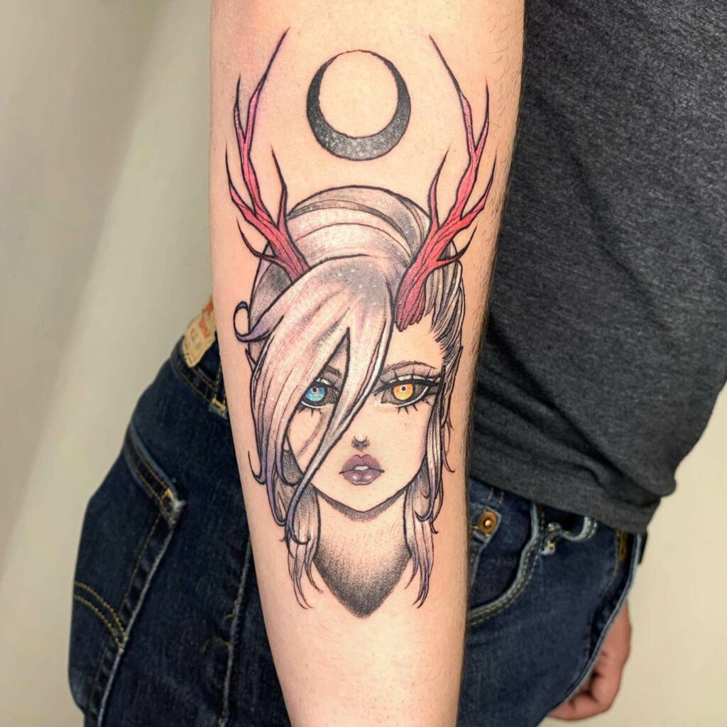 Black Moon X Wendigo Tattoo