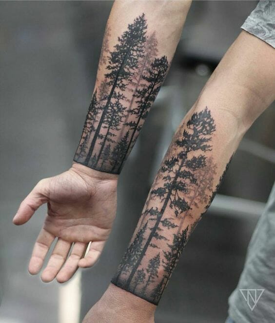 Aggregate more than 75 minimalist pine tree tattoo latest  thtantai2