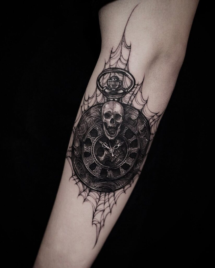 The Skull And The Watch Tattoo Of Nirvana