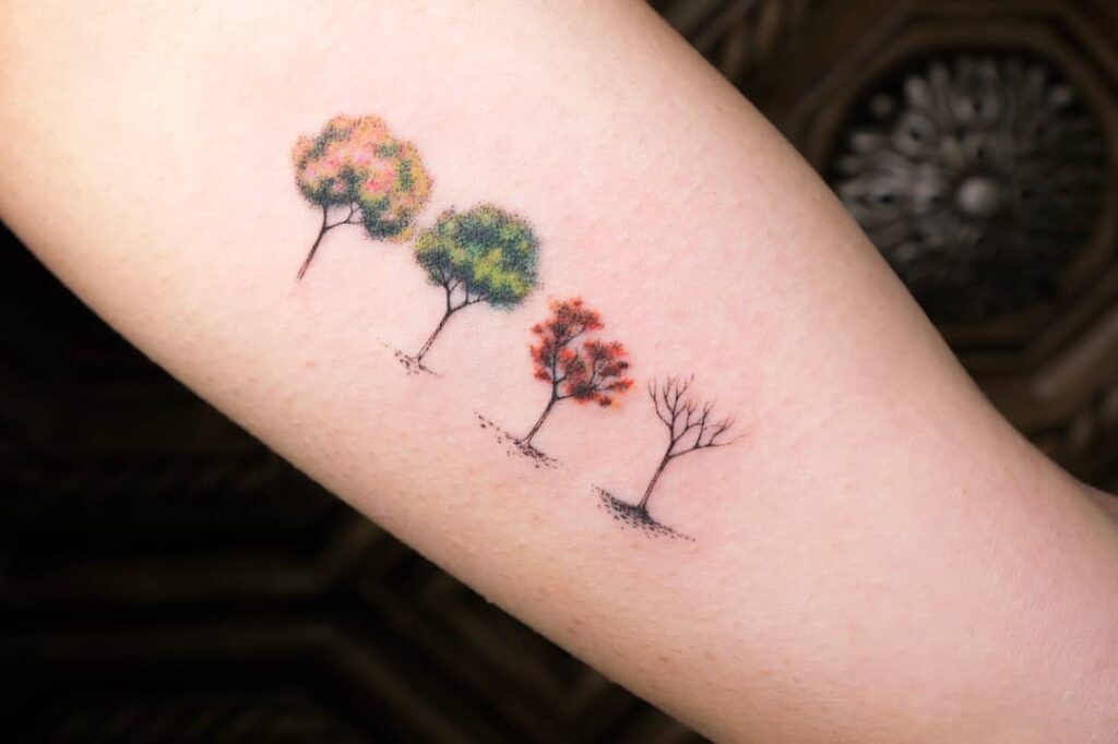 A Minimal Phases Of A Tree Tattoo