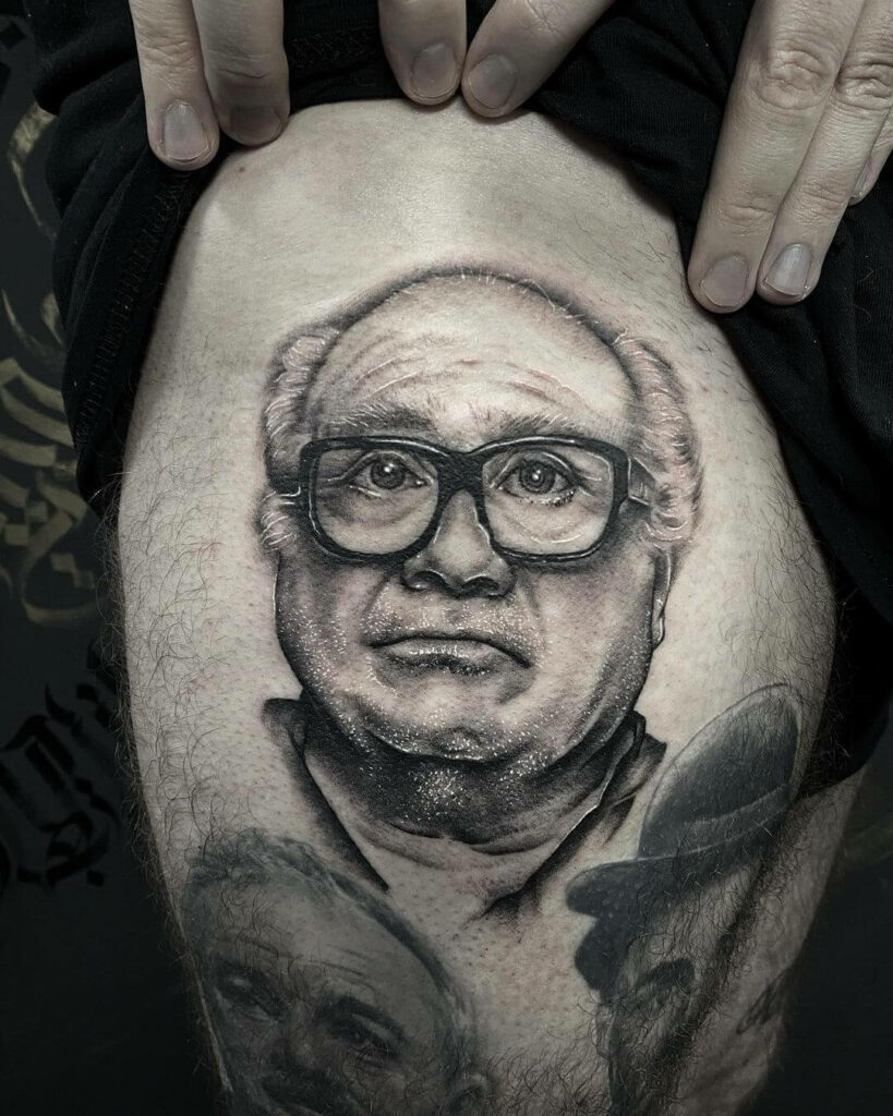 Danny Devito and Charlie Day portrait tattoos  charlieday post  Imgur