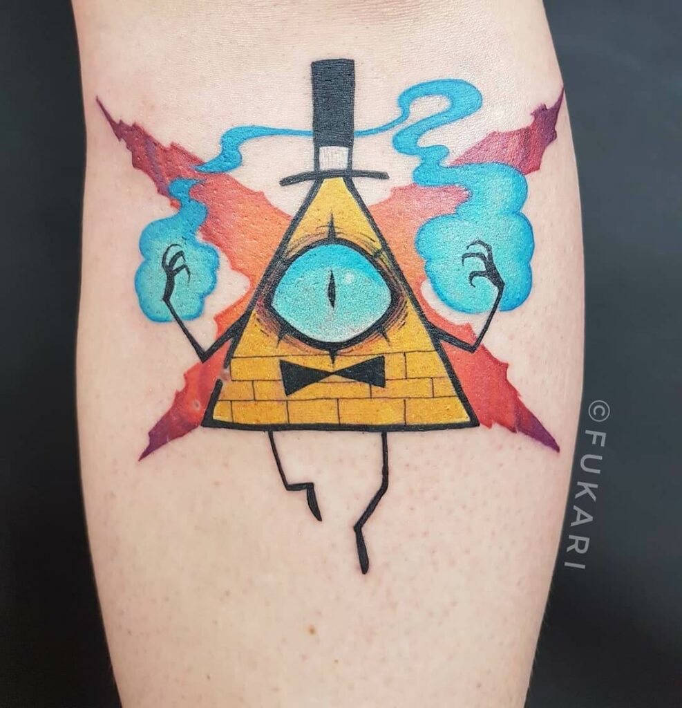 A Tattoo Of Bill Cipher From Gravity Falls