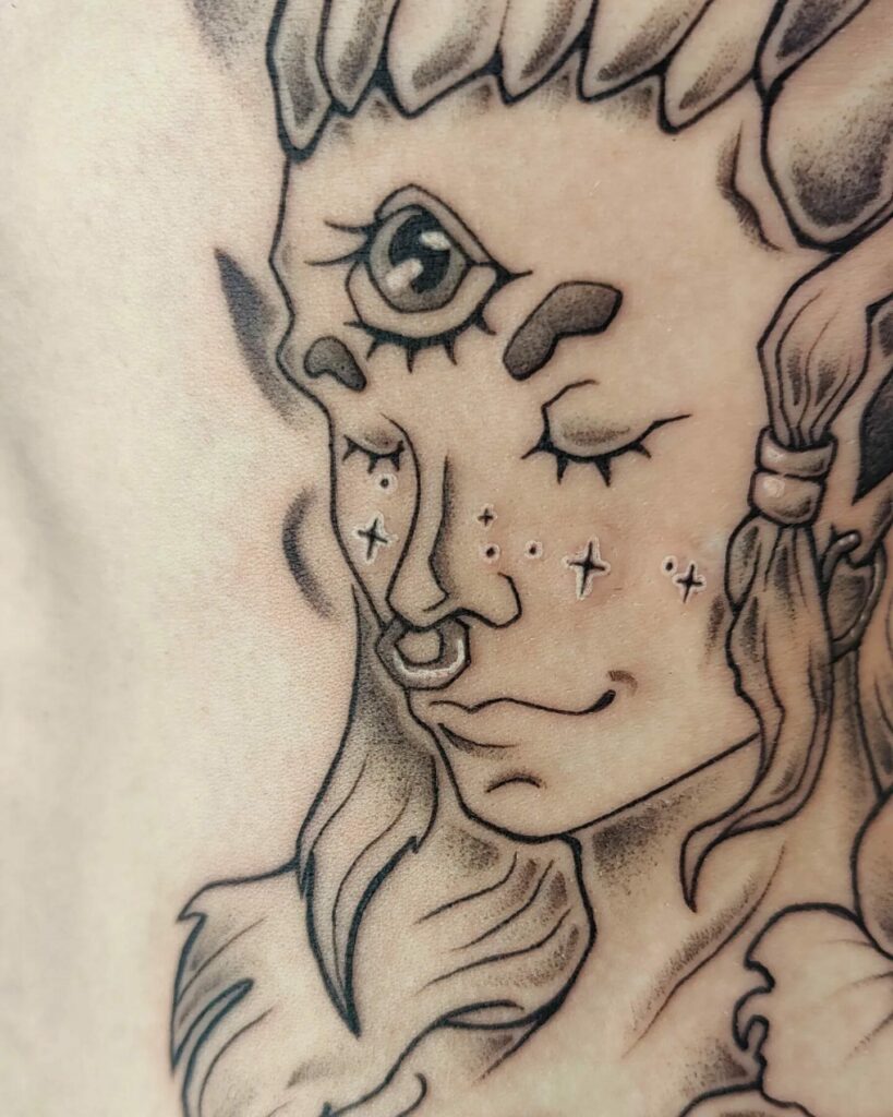 A Woman Taurus Tattoo