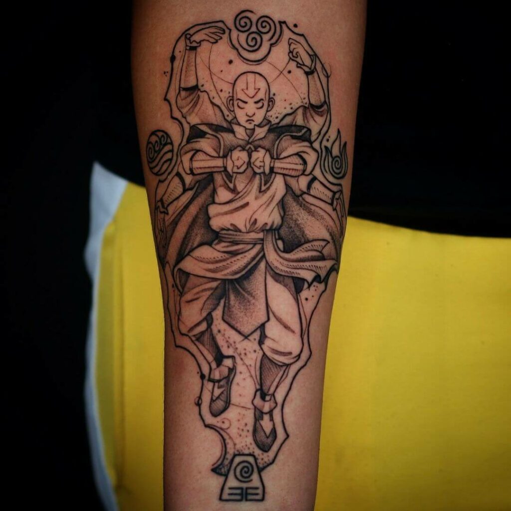 Aang From 'Avatar: The Last Airbender' Tattoo