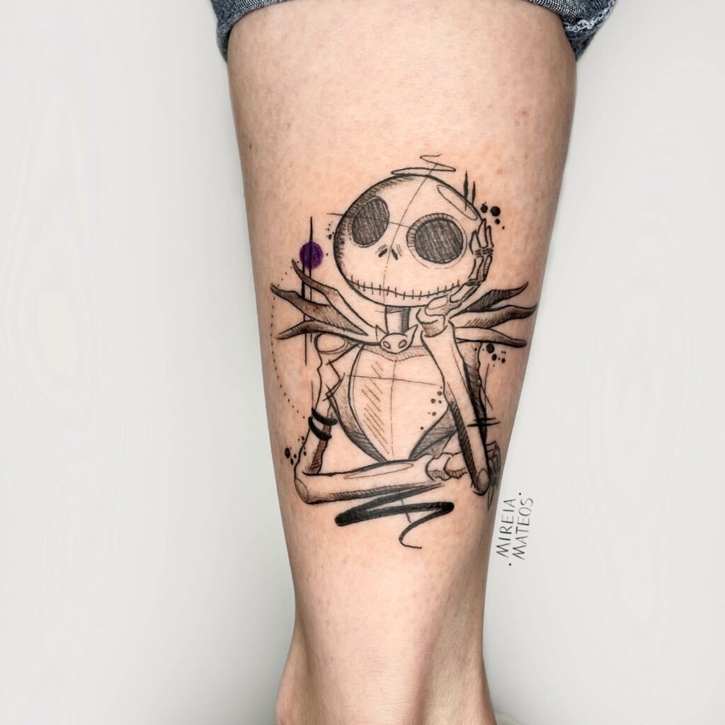 Amazing Black and Grey Jack Skellington Tattoo Ideas