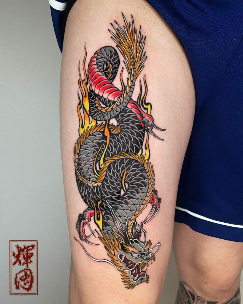 Traditional Dragon Head Tattoo  Traditional Tattoo By Phil   Flickr