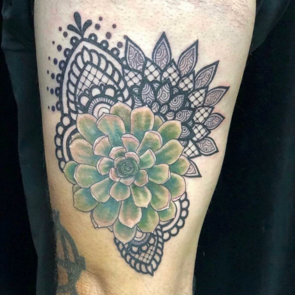 Amazing Succulent Tattoo