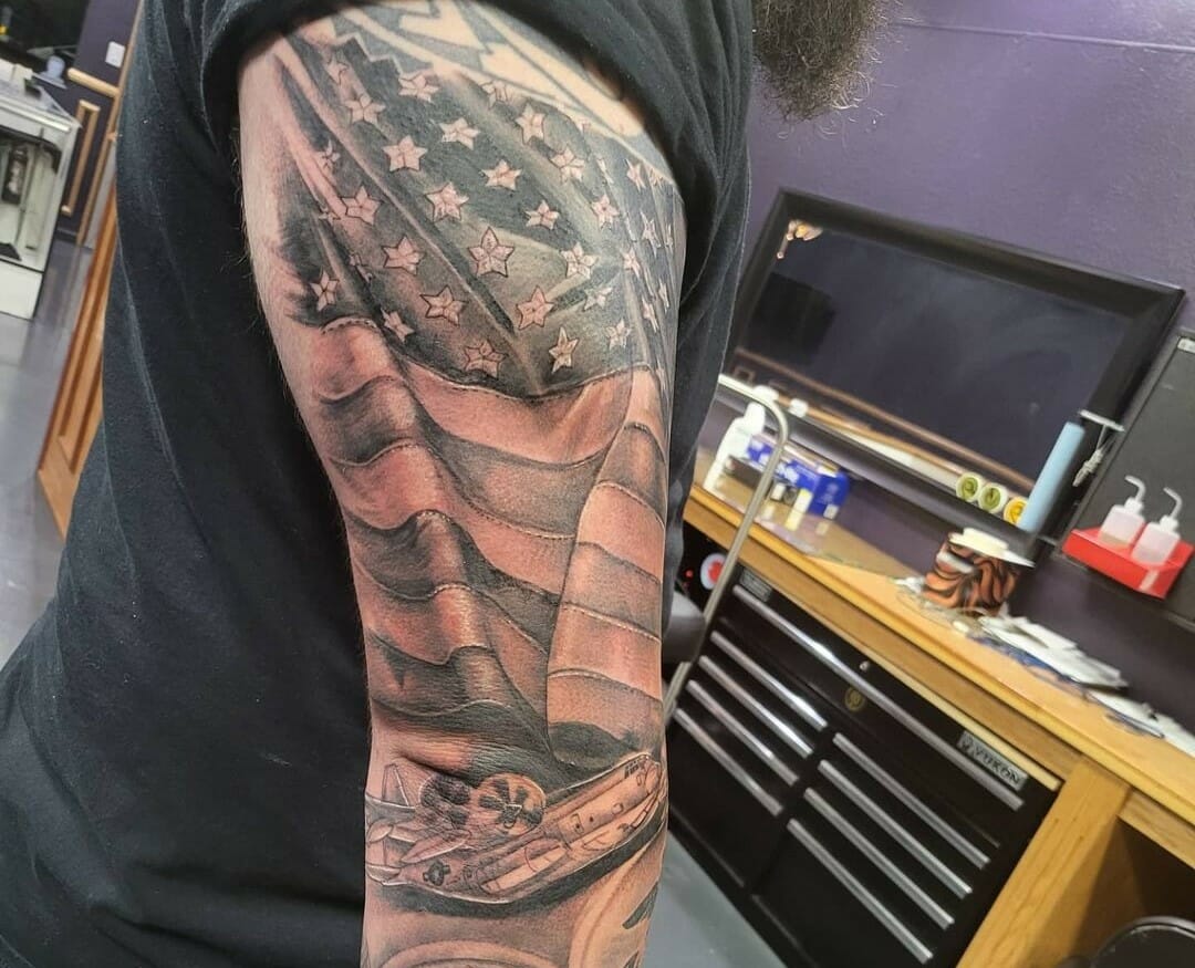 12+ American Flag Sleeve Tattoo Ideas To Inspire You! - alexie