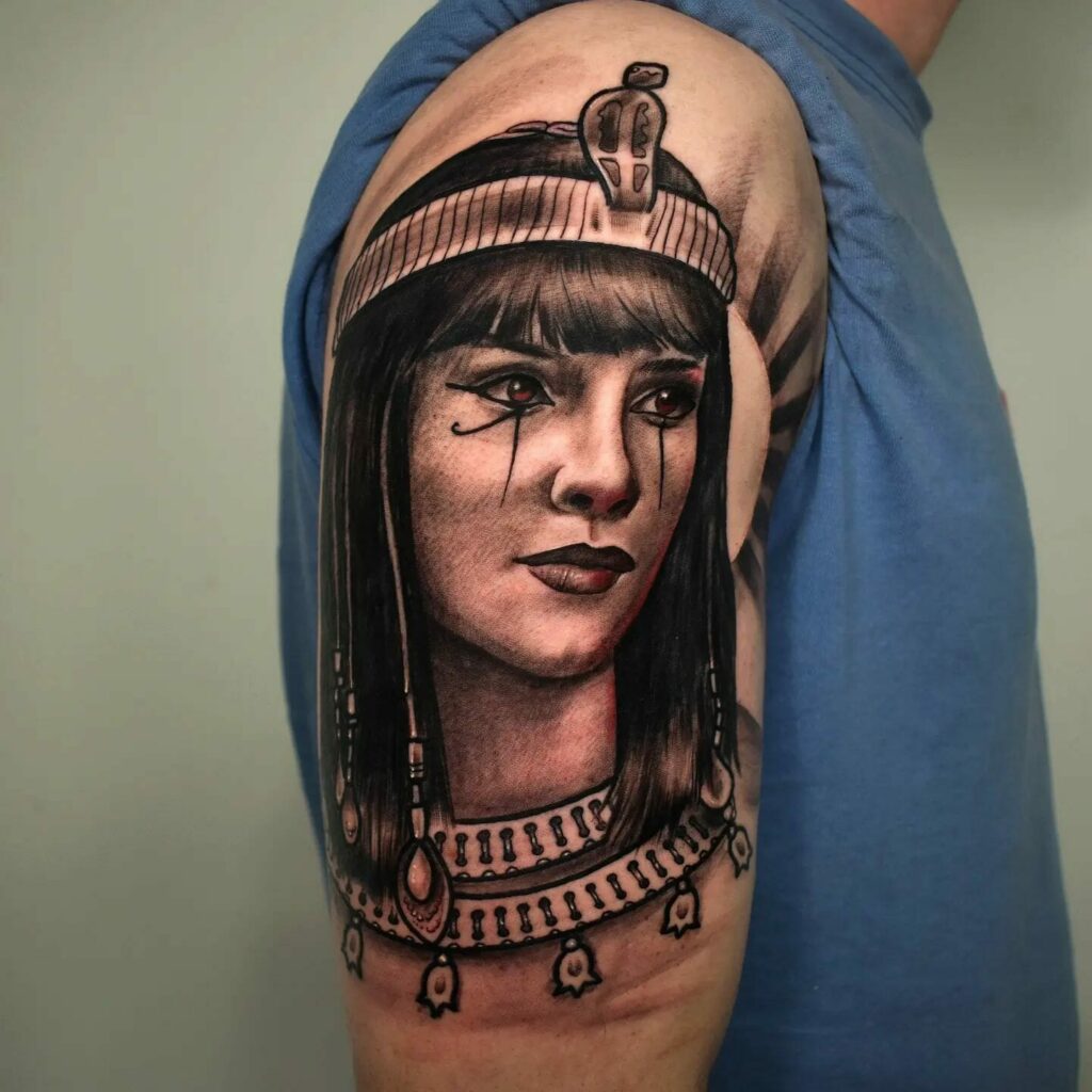 Ancient Egypt Goddess Cleopatra Tattoo