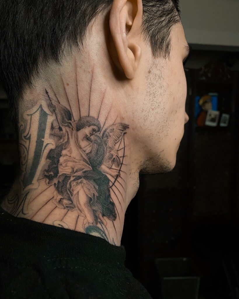 Angel Neck Tattoo