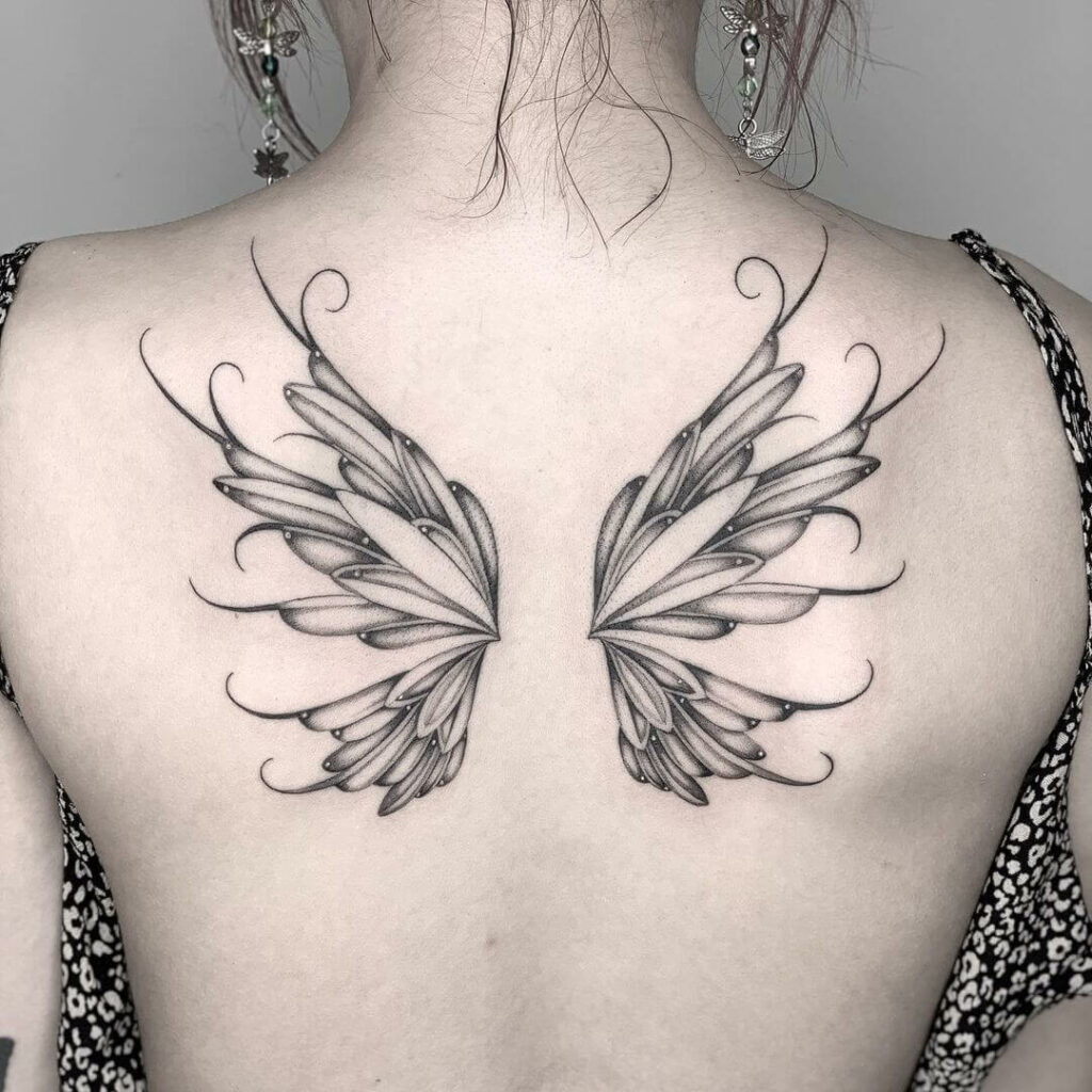 Angel Wing Tattoo For Back