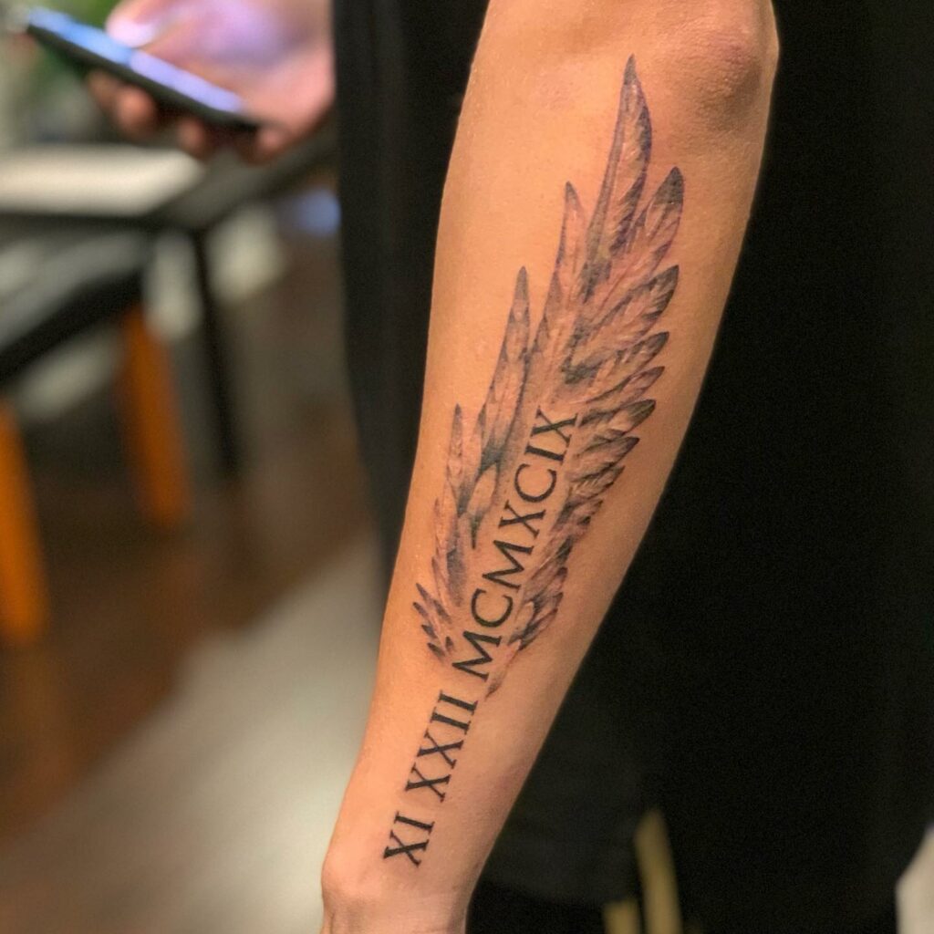 Angel Wing Tattoo With Quotes