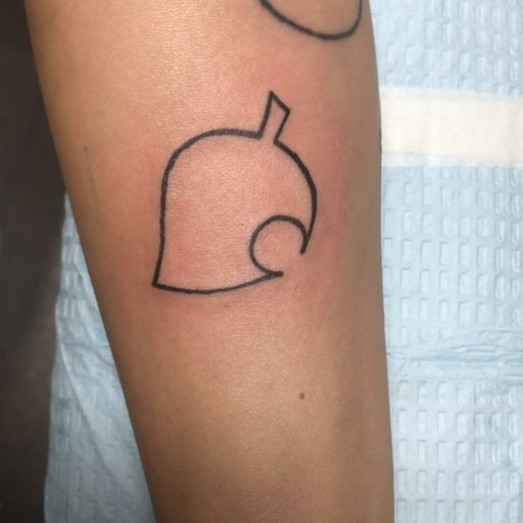 Animal Crossing Leaf Tattoo