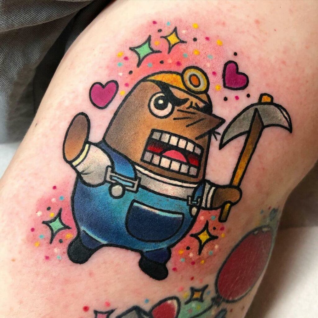 Animal Crossing Resetti Tattoo