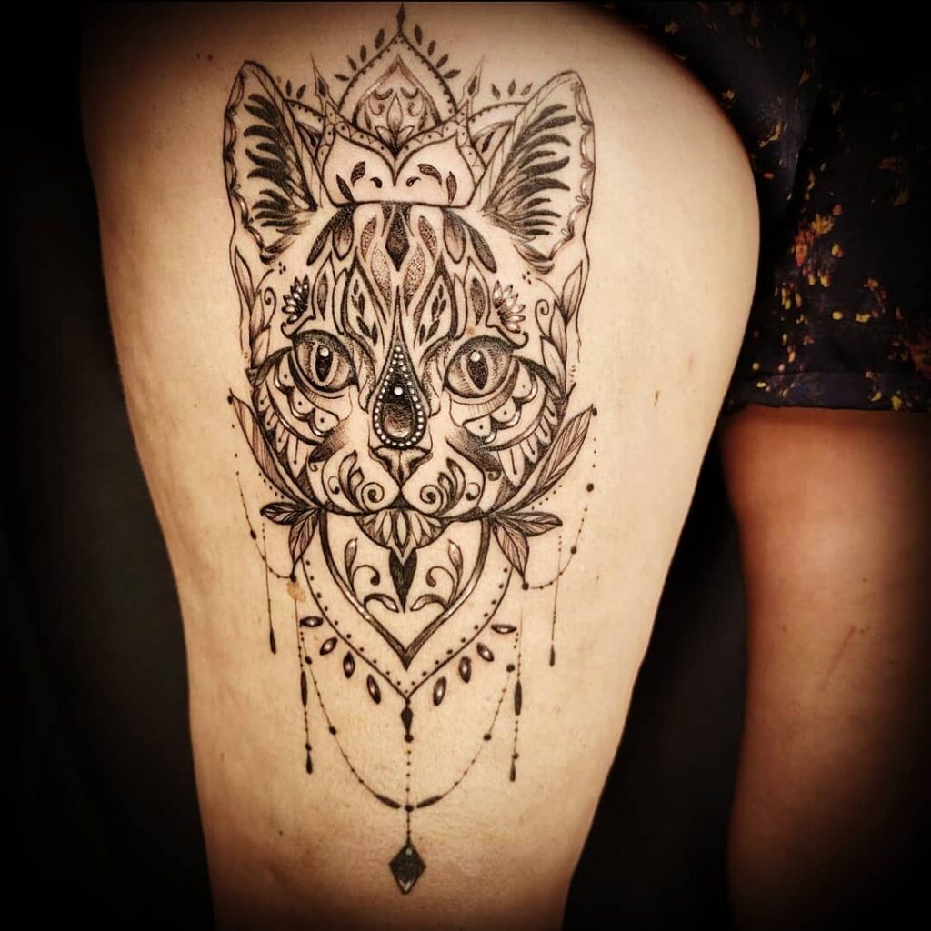 Animal Design Chandelier Tattoo
