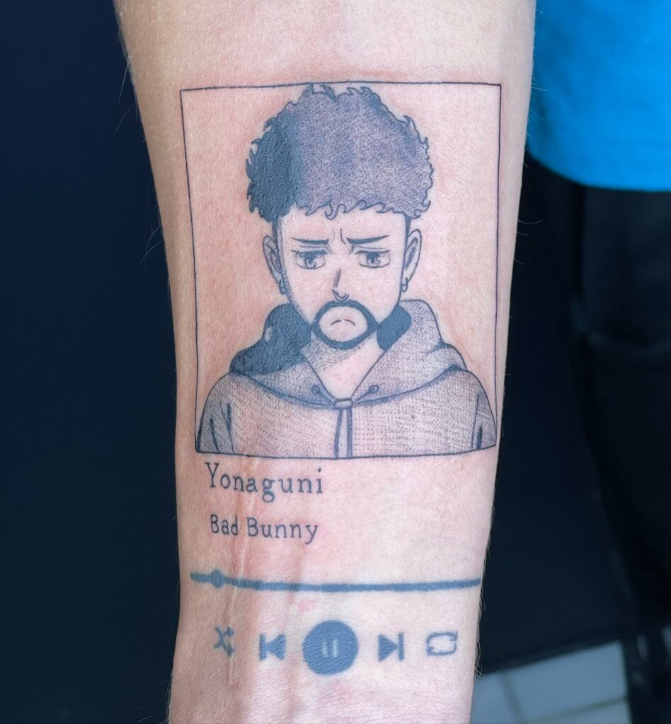 Anime Bad Bunny Tattoo