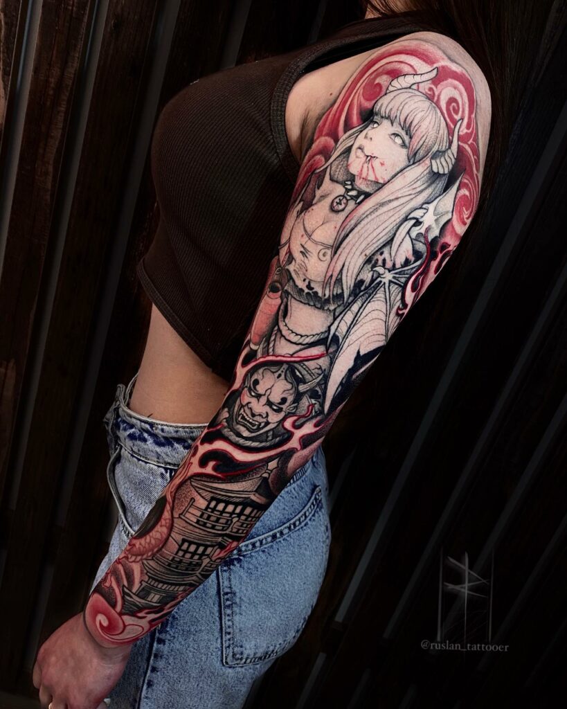 Aggregate More Than 133 Sleeve Tattoos Anime Best Dedaotaonec