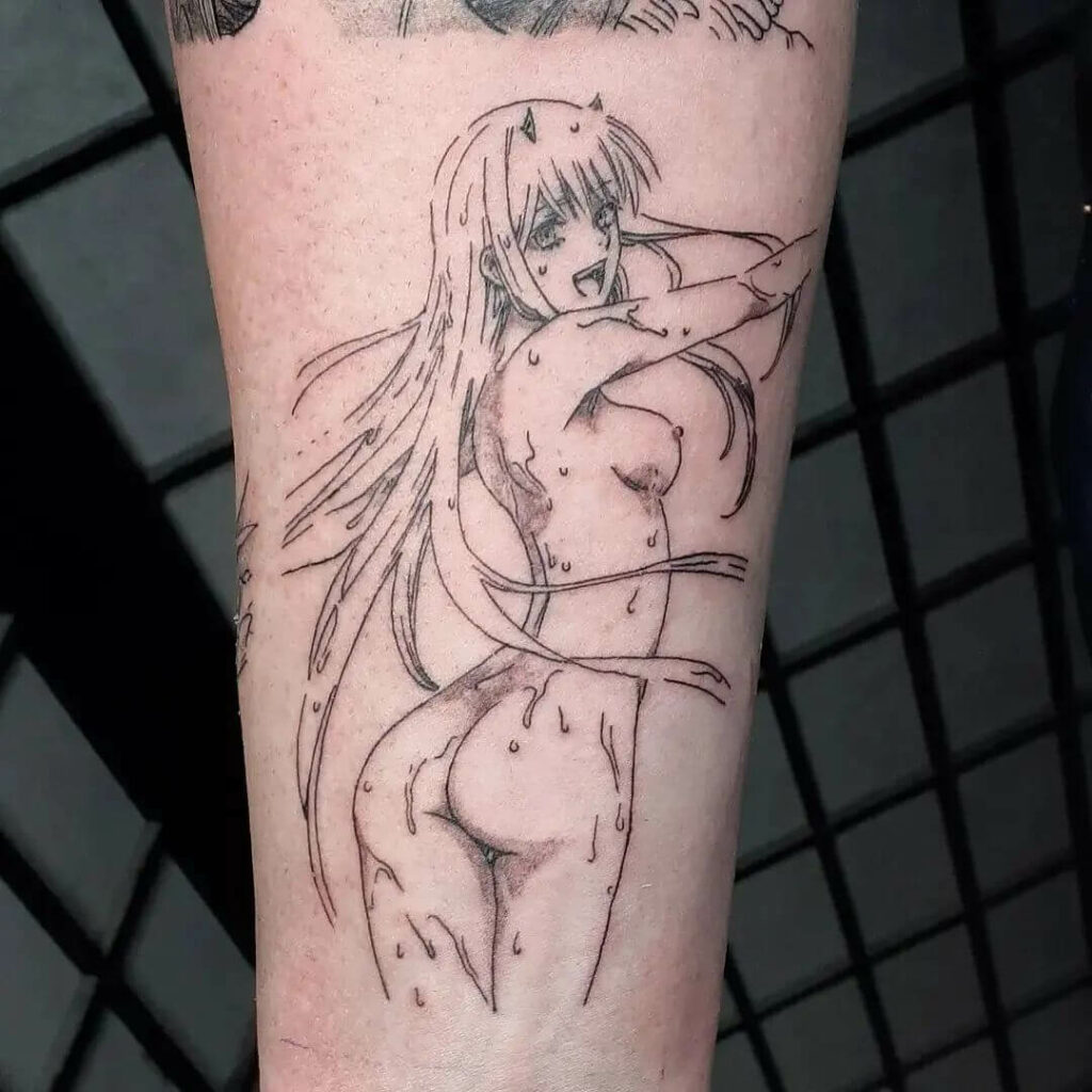 Stunning Nude Art Zero Two Tattoo