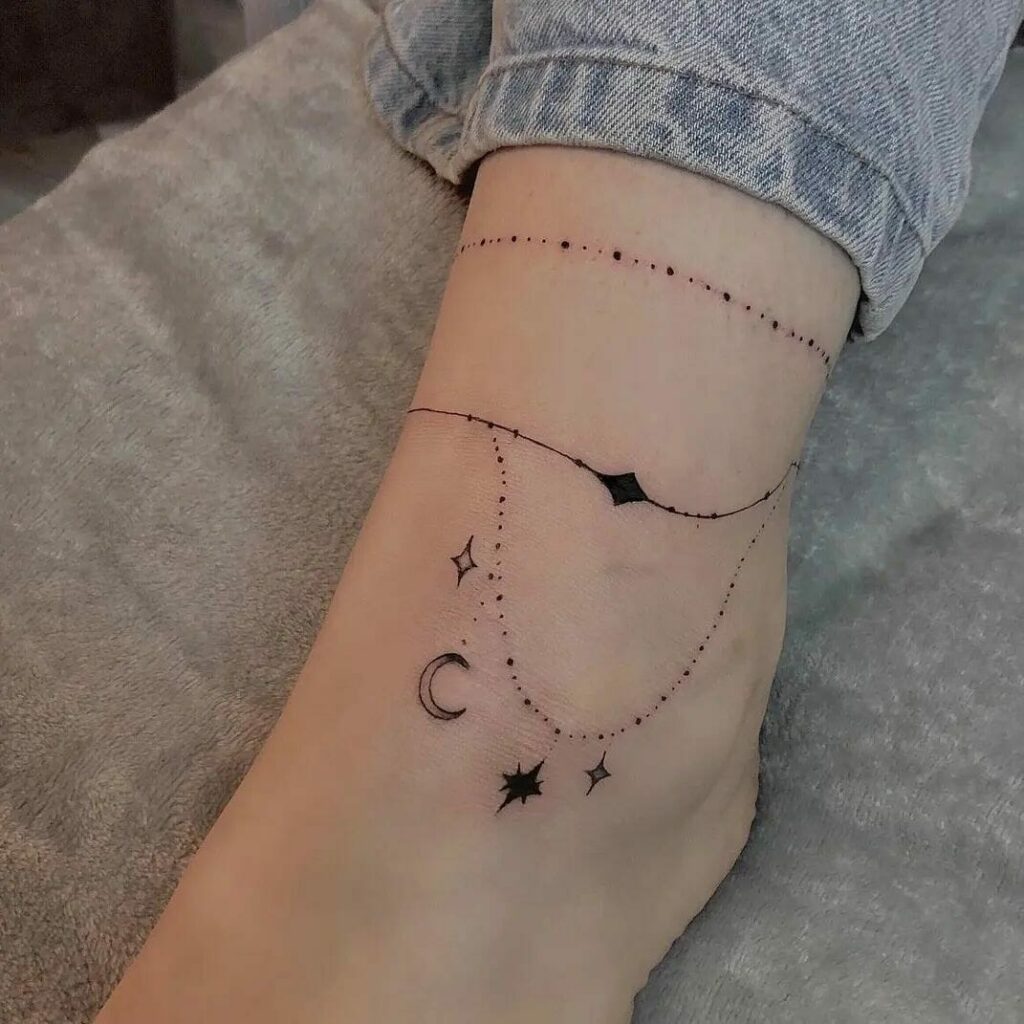 Anklet Space Micro Tattoo