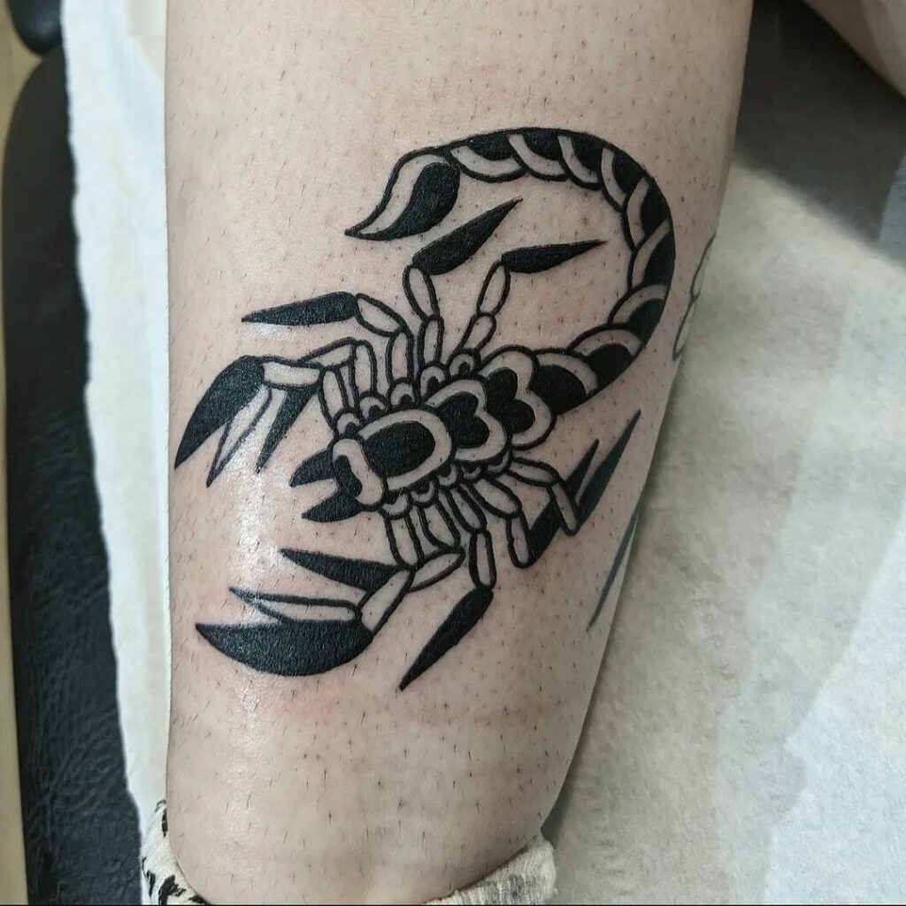 Black Scorpion Traditional Tattoo