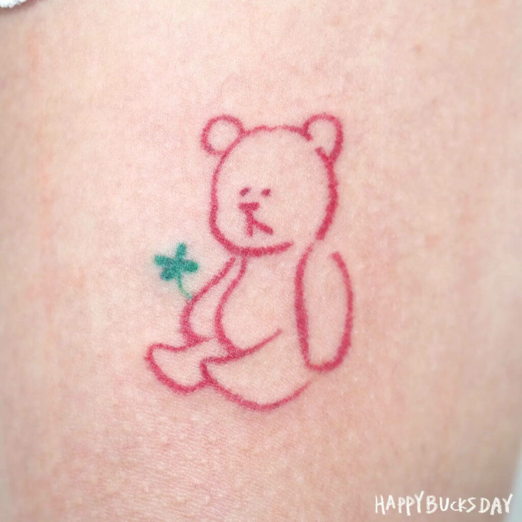 Bear Outline Tattoo
