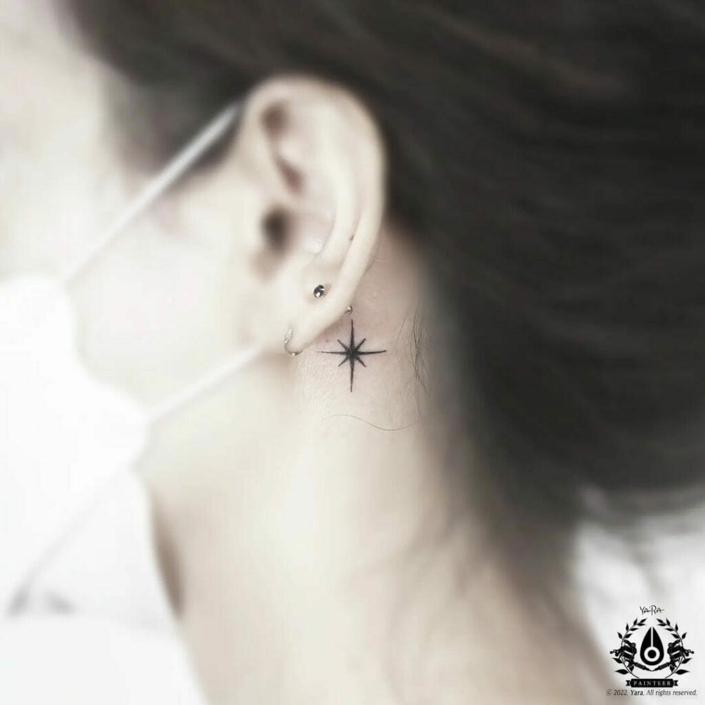 Minimalistic Single Star Tattoo