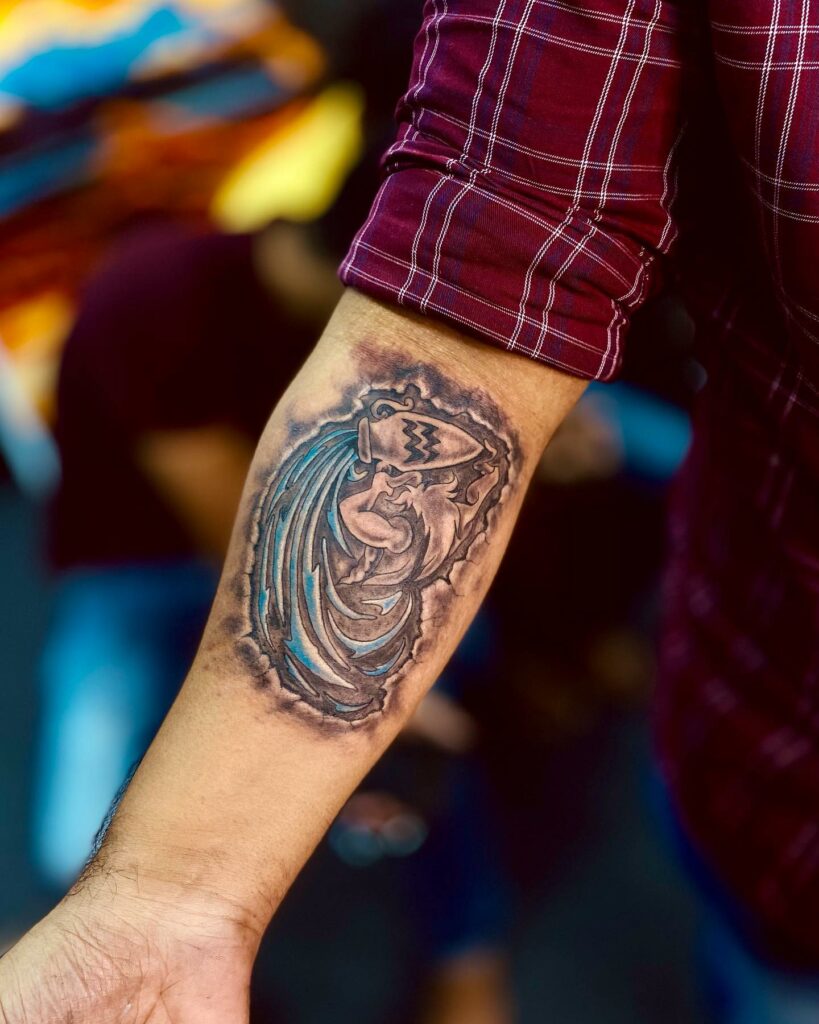 30 Aquarius Tattoo Design Ideas to Accessorize Your Zodiac Sign  100  Tattoos