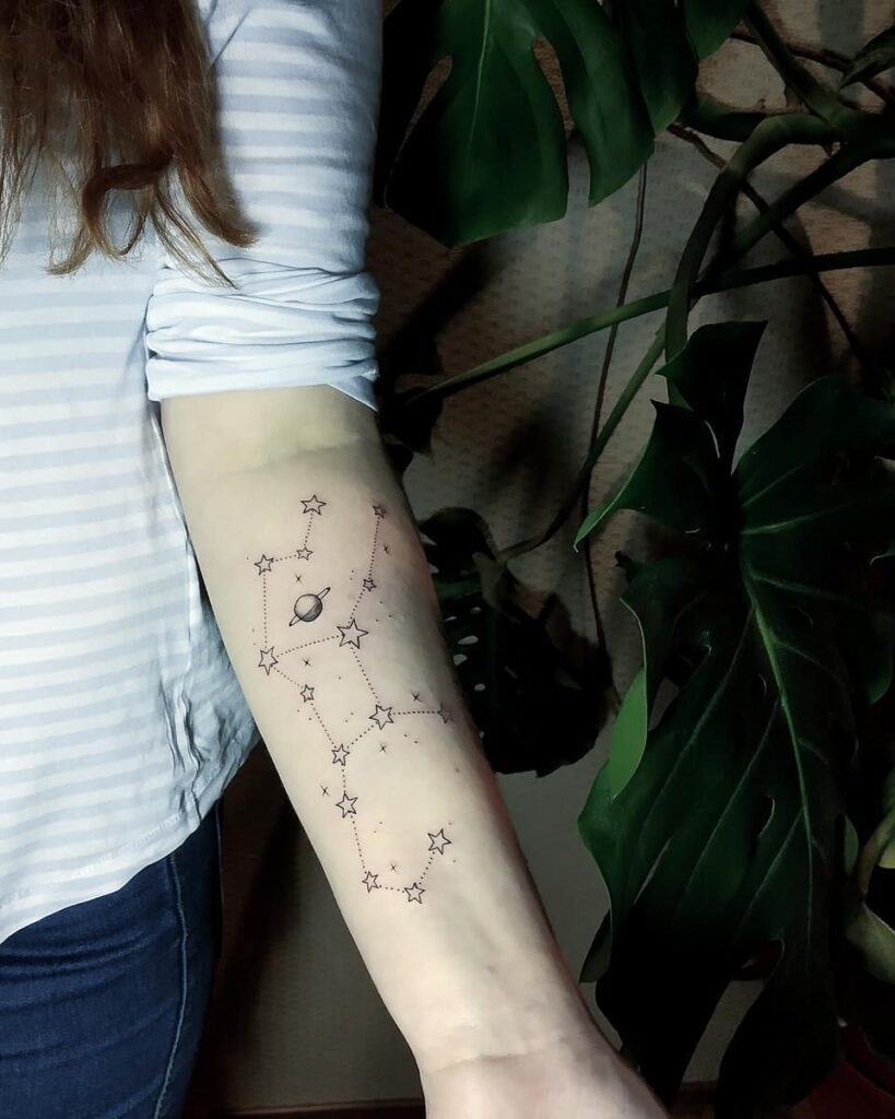 Arm Sleeve Virgo Constellation Tattoo